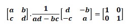 Invers of 2x2 Matrix b