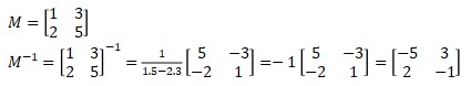 Invers of Matrix Example 1b